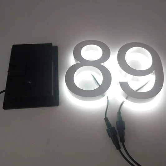 Solar 20cm Metal LED House Numbers