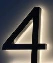 Solar 25cm Metal LED House Numbers