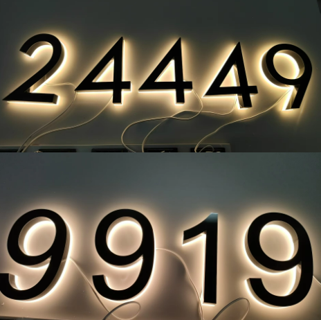 25cm Metal LED House Numbers