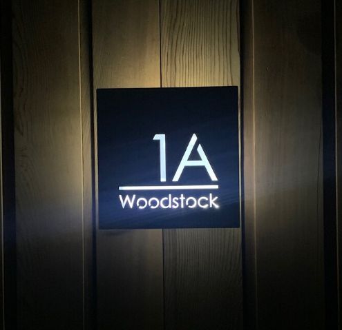 Cool White LED Custom House Number Sign - Square