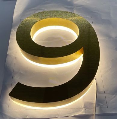 Solar 20cm Metal LED House Numbers