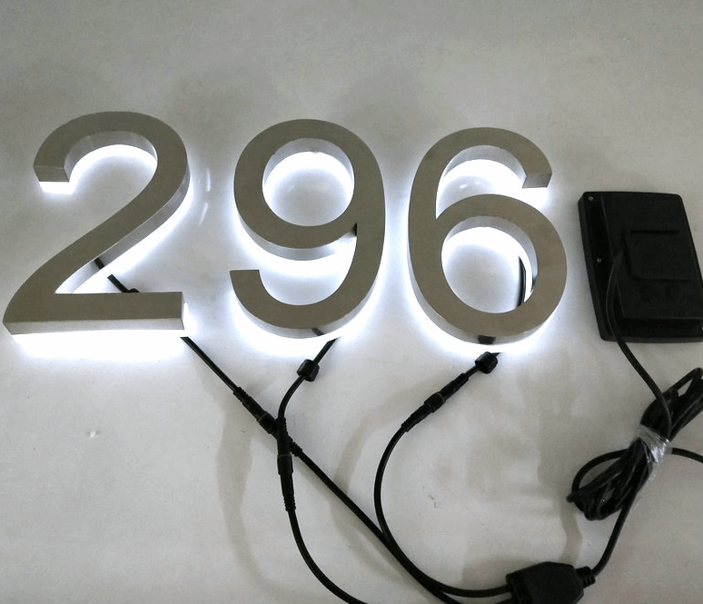 Solar 20cm Metal LED House Numbers