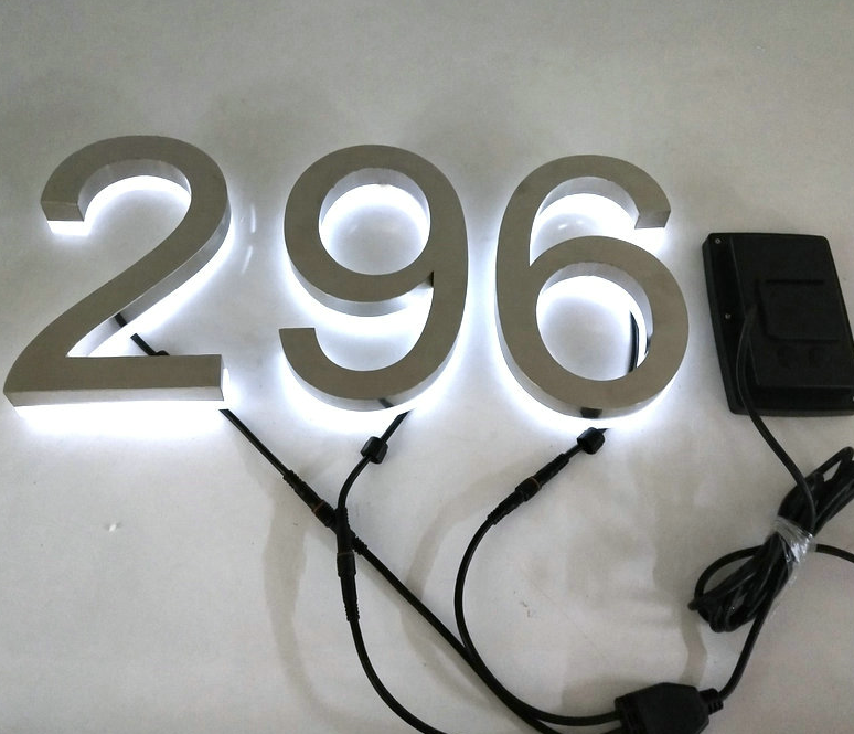 Solar 20cm Metal LED House Numbers
