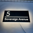 Metal Custom LED House Letterbox Address Sign