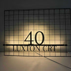 Floating LED Custom Address Sign