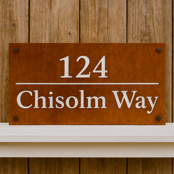 Cor-ten Steel Custom Address plate