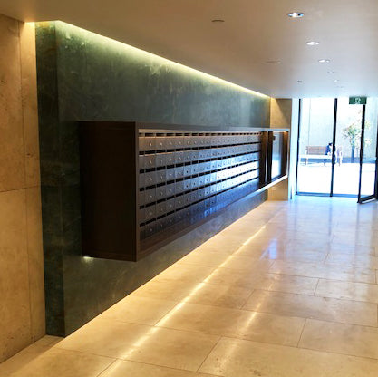 Mailbox Commercial bank Mailboxes - freestanding or brick-in