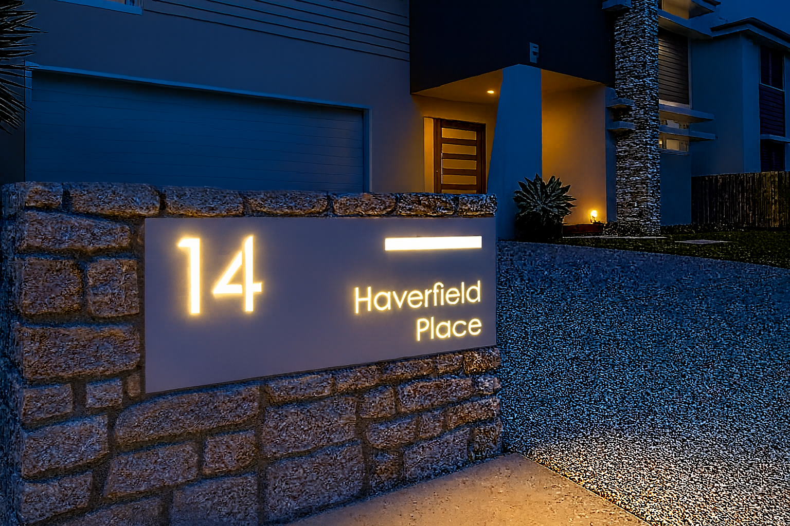 Custom Rectangle LED Stainless Steel Brick in Mailbox