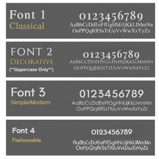 White Acrylic and Black Font Custom Address Sign