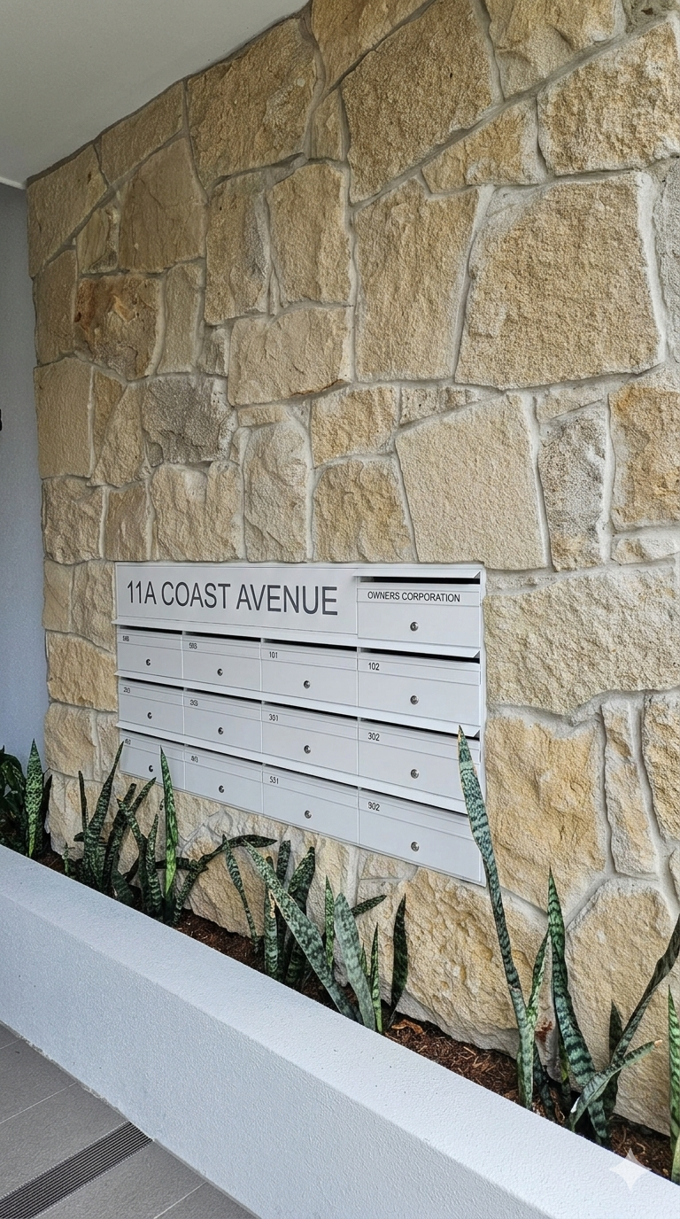 Mailbox Commercial bank Mailboxes - freestanding or brick-in