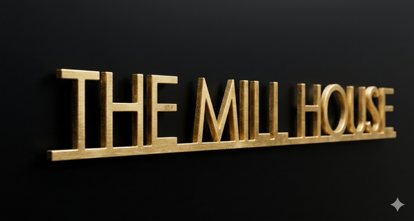 Gold Metal lettering custom house address sign