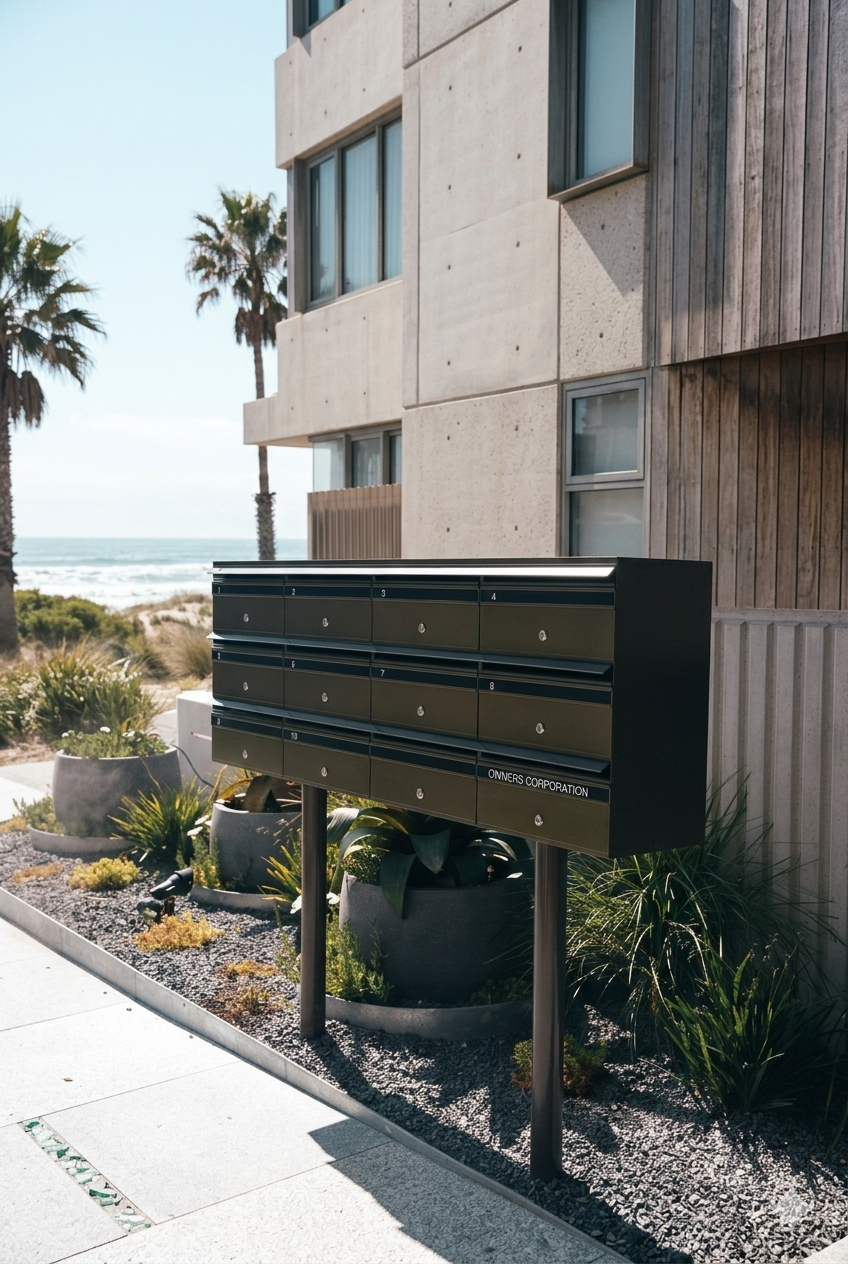 Mailbox Commercial - Free standing with Posts Bank Mailboxes