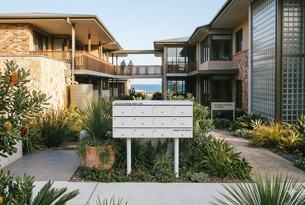 Mailbox Commercial - Free standing with Posts Bank Mailboxes