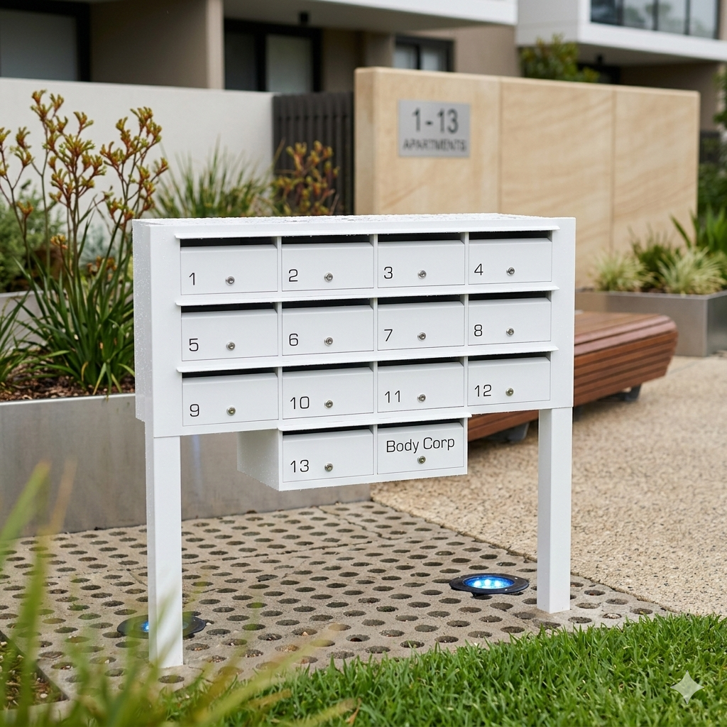 Mailbox Commercial - Free standing with Posts Bank Mailboxes