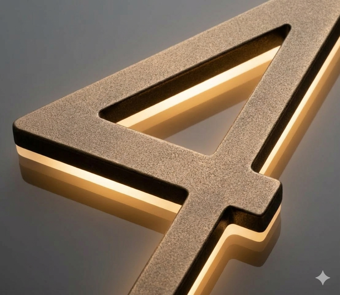 Dulux Powder Coat Colour Match LED house numbers