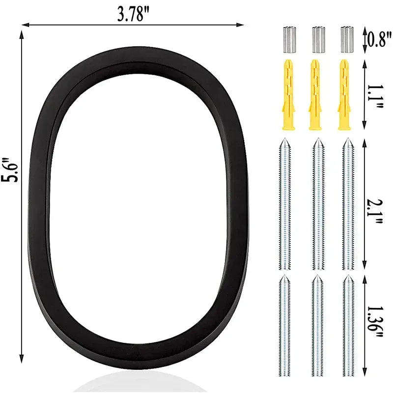 142mm Floating medium Black House Numbers.