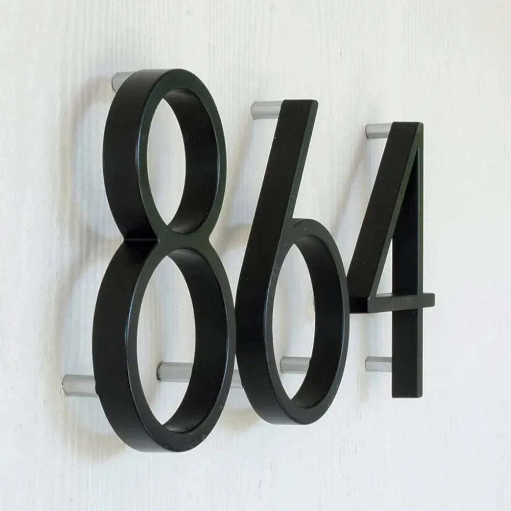 142mm Floating medium Black House Numbers.