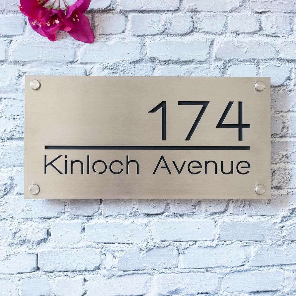 Stainless Steel Address Plate.