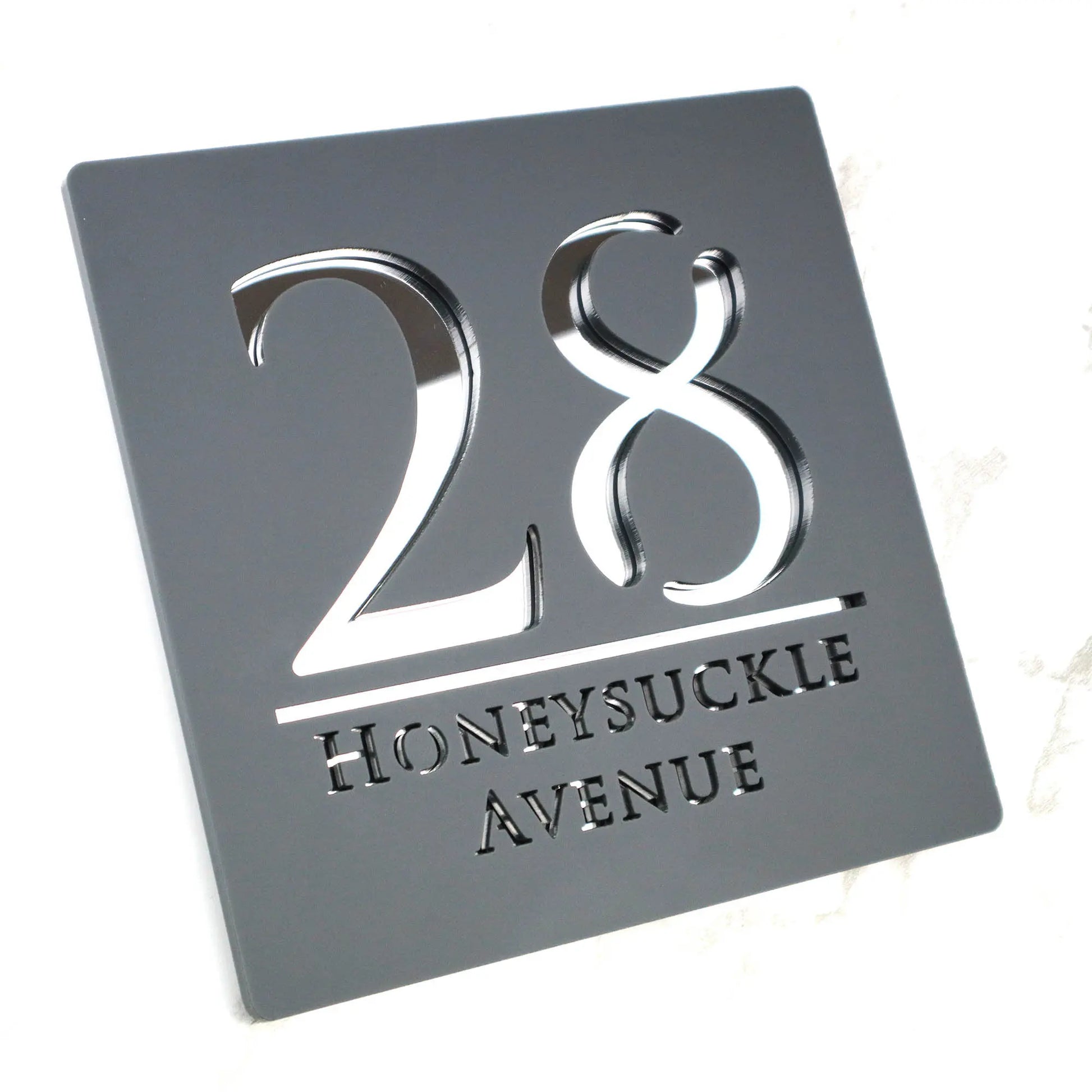 Custom Acrylic House/Letterbox Sign - Square.