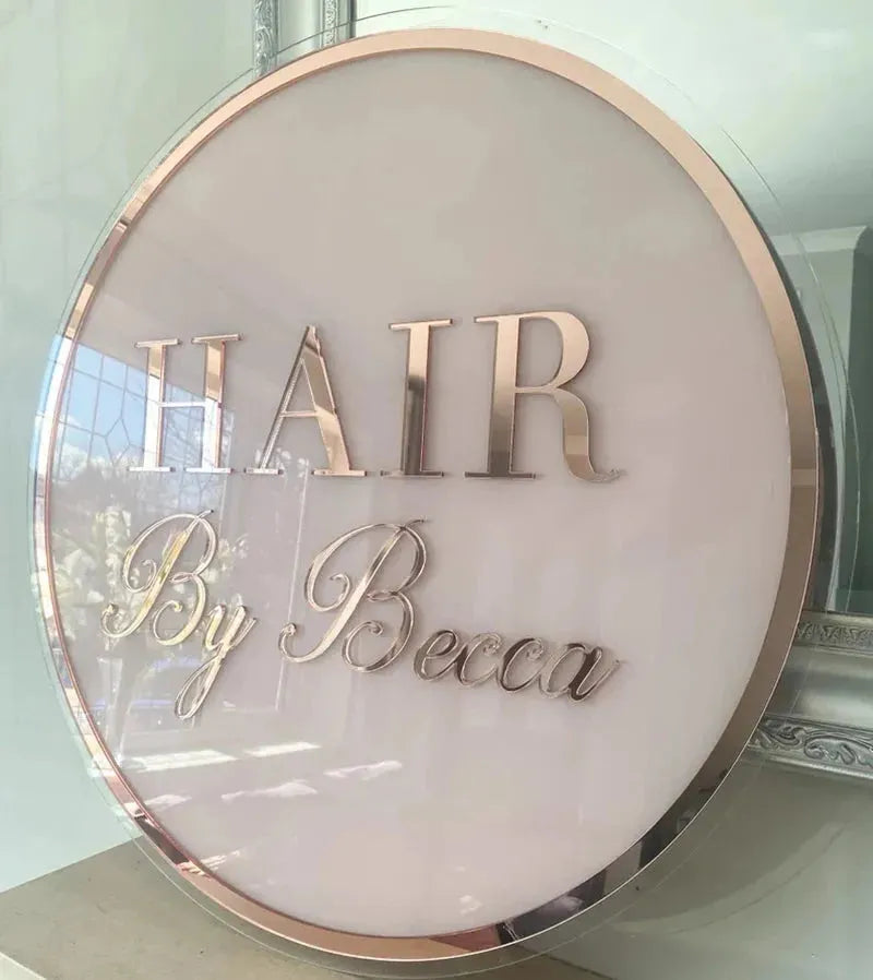 Light up business signage Acrylic Business Logo.