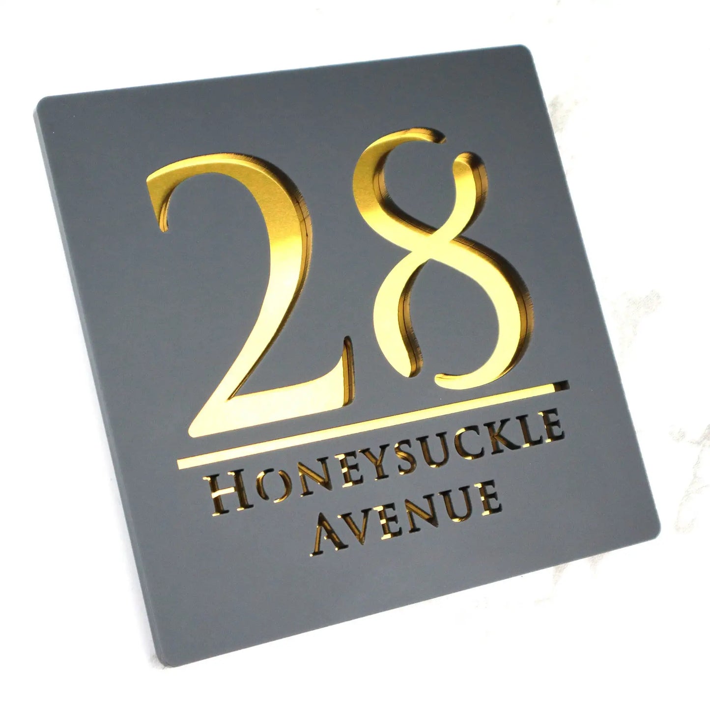 Custom Acrylic House/Letterbox Sign - Square.