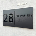 Black Acrylic Address Sign