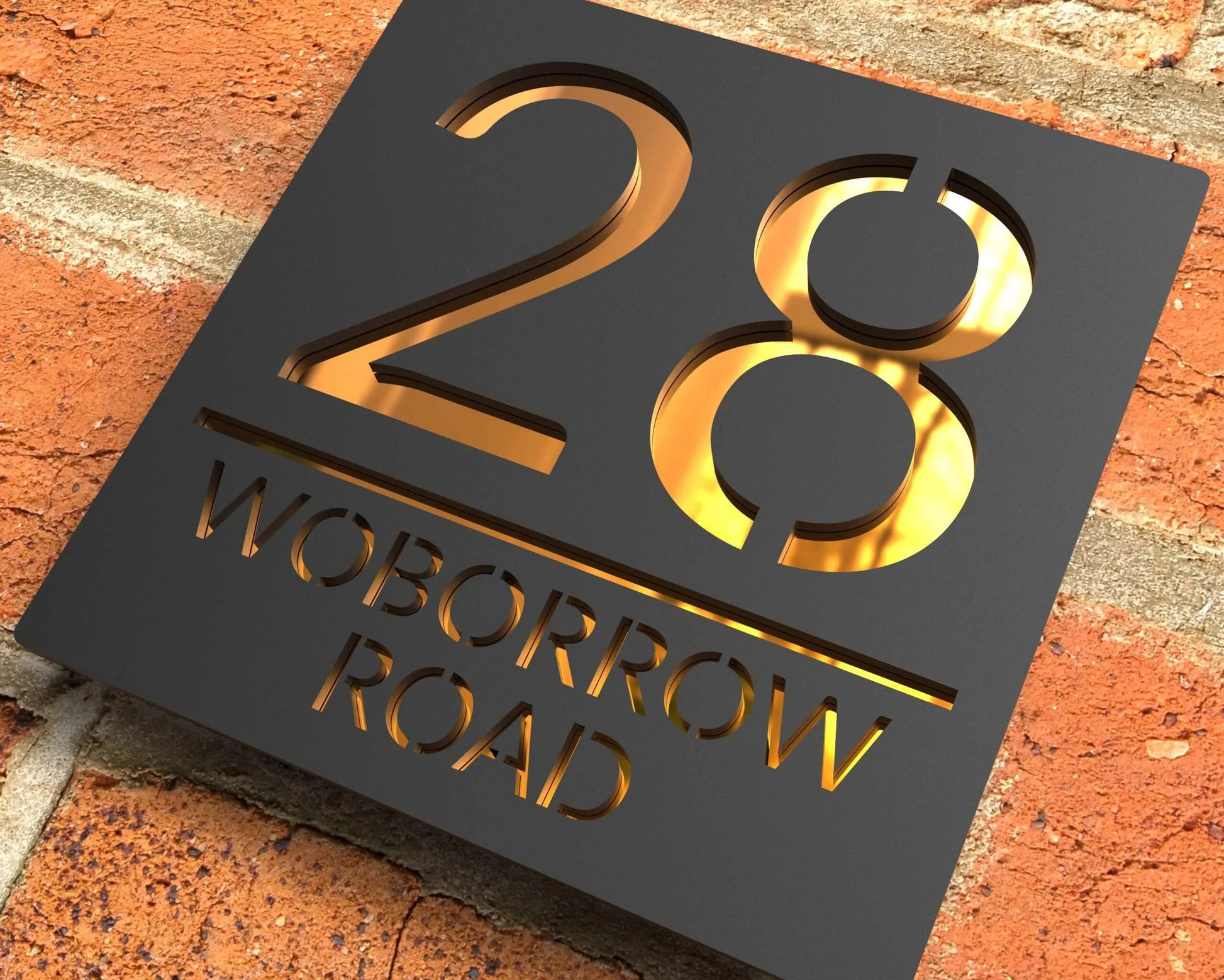 Custom Acrylic House/Letterbox Sign - Square.