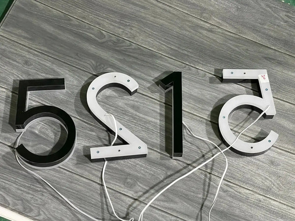 Custom Metal 3D LED House Numbers and Letters.