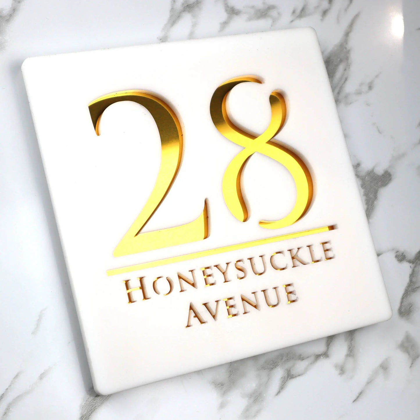 Custom Acrylic House/Letterbox Sign - Square.