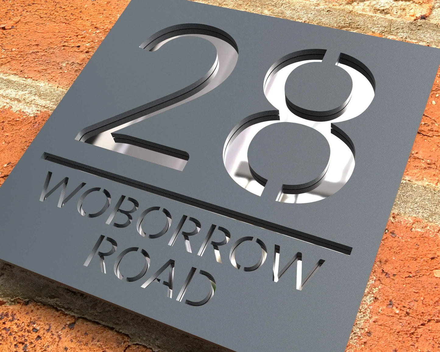 Custom Acrylic House/Letterbox Sign - Square.