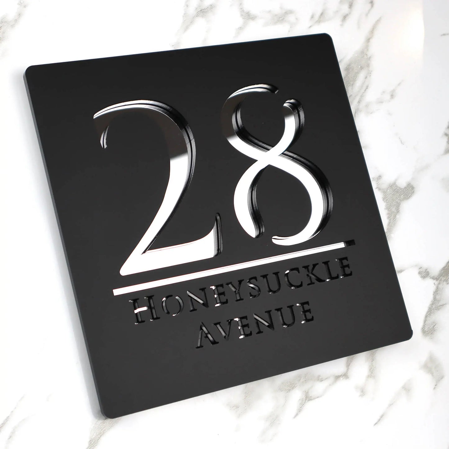Custom Acrylic House/Letterbox Sign - Square.