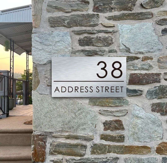 Stainless Steel Address Plate.