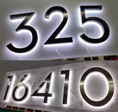 12.5cm Metal LED House Numbers