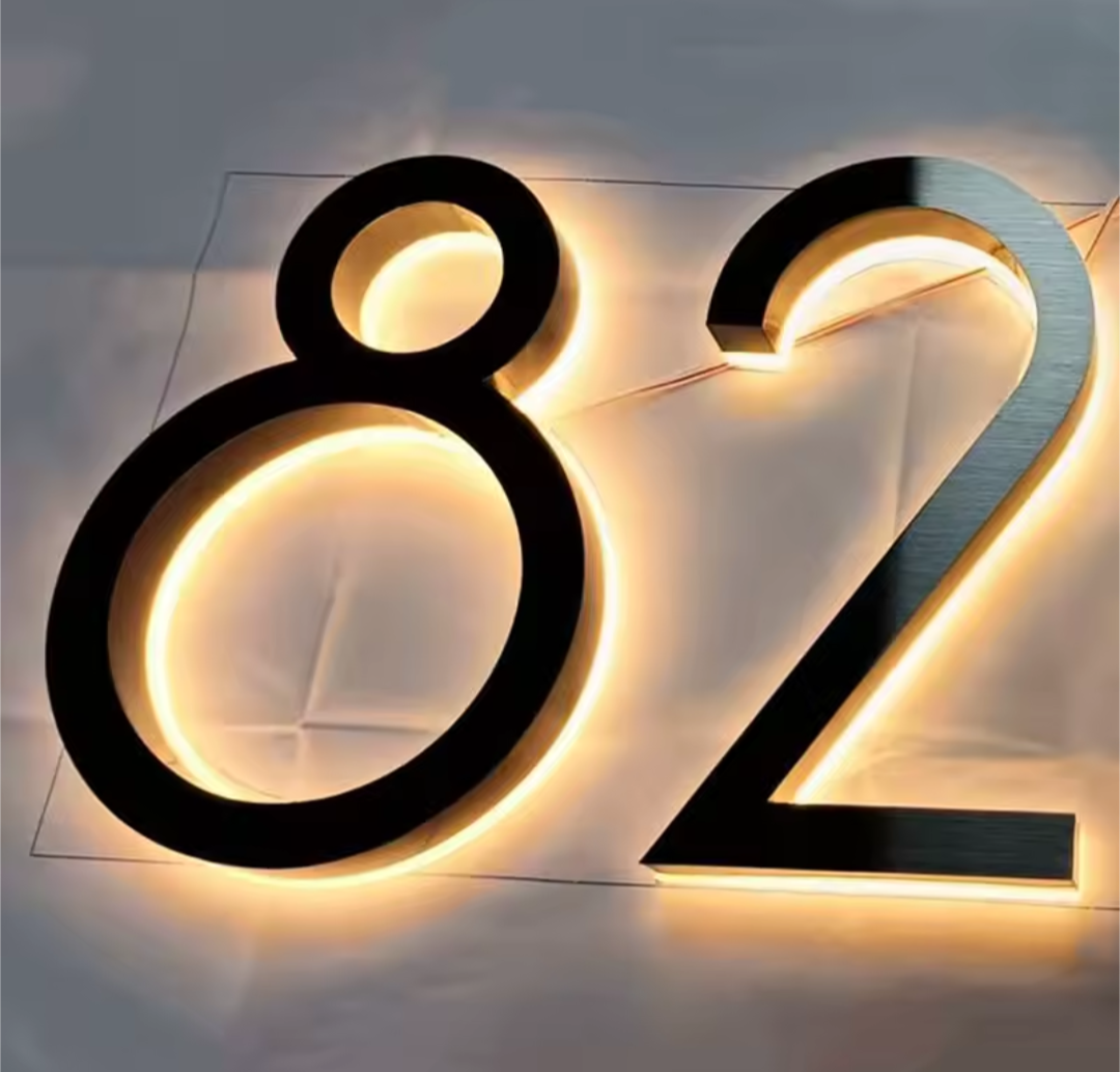 30cm Metal LED House Numbers