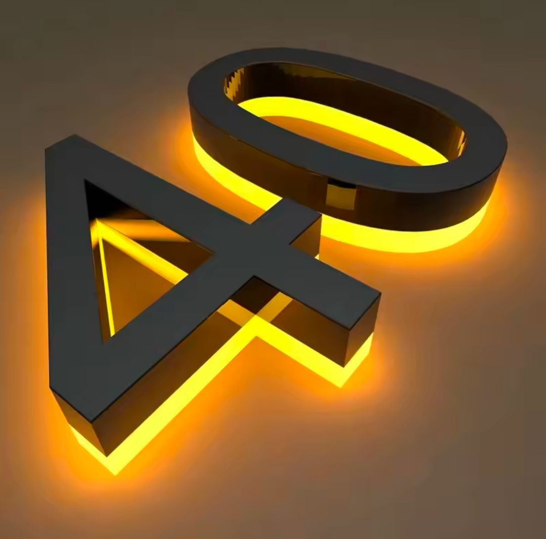 16cm Metal LED House Numbers - Each