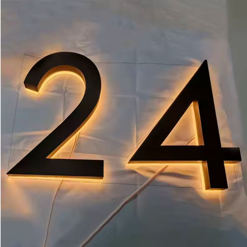 16cm Metal LED House Numbers - Each
