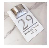 Rectangle Solar Custom Acrylic House/Letterbox Sign