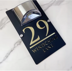 Rectangle Solar Custom Acrylic House/Letterbox Sign