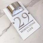 Rectangle Solar Custom Acrylic House/Letterbox Sign