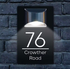 Rectangle Solar Custom Acrylic House/Letterbox Sign