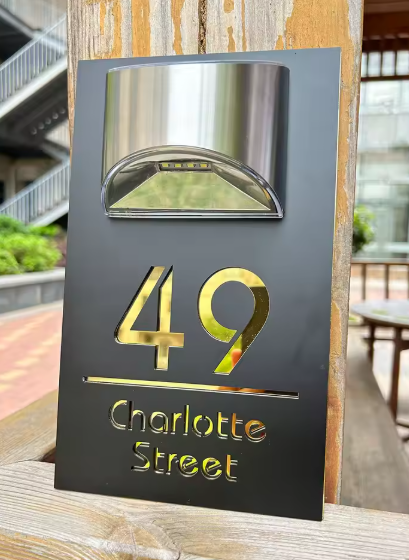 Rectangle Solar Custom Acrylic House/Letterbox Sign