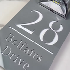 Rectangle Solar Custom Acrylic House/Letterbox Sign