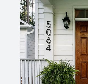 142mm Floating medium Black House Numbers.