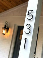 142mm Floating medium Black House Numbers.