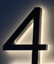 25cm Metal LED House Numbers