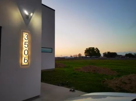 Solar 25cm Metal LED House Numbers