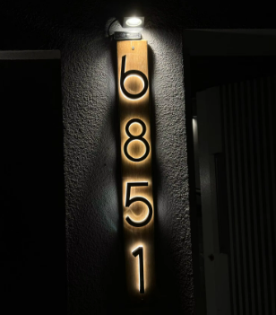25cm Metal LED House Numbers