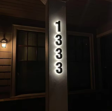 25cm Metal LED House Numbers
