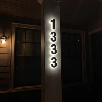 25cm Metal LED House Numbers