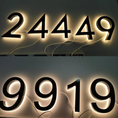 25cm Metal LED House Numbers - Each